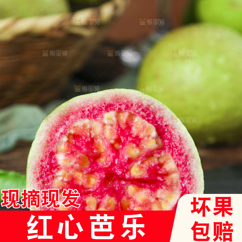 深底上摆放着广西红心芭乐