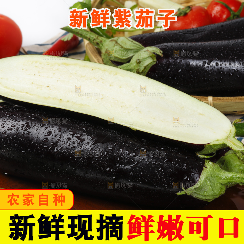 木底上的紫茄子