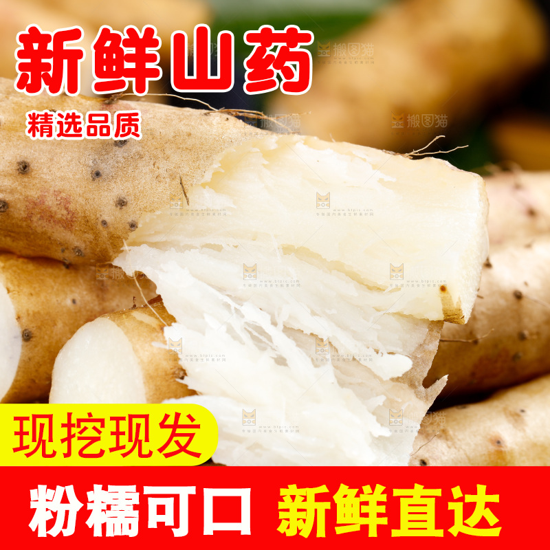 深底上摆放着铁棍山药