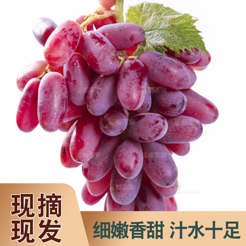 手里提着美人指葡萄
