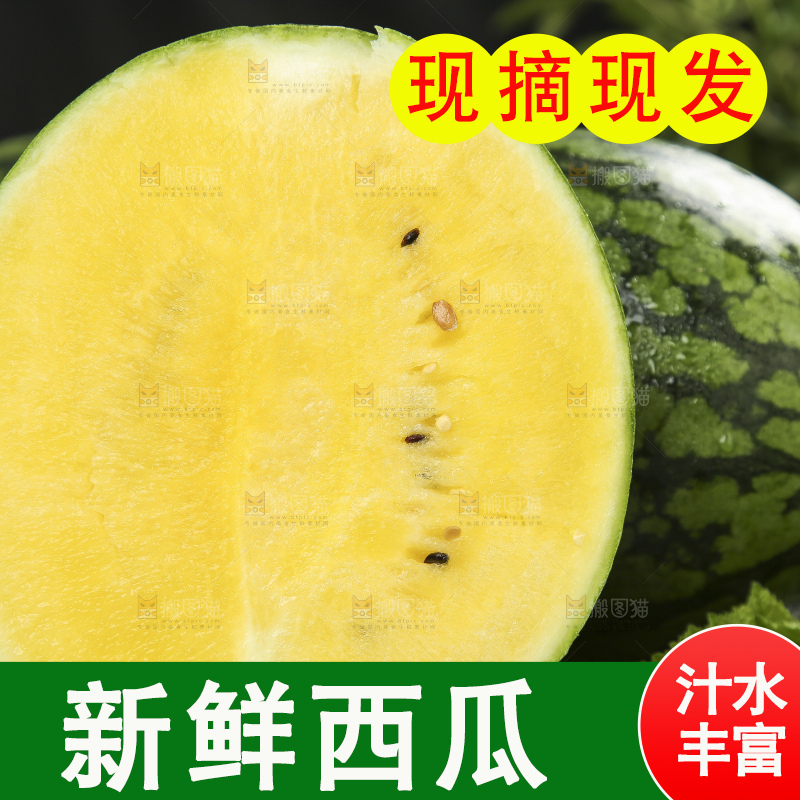 深底上放着海南新鲜特小凤西瓜