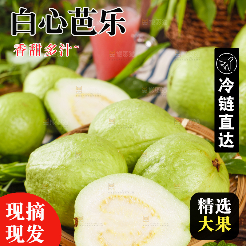 篮子里的白心芭乐