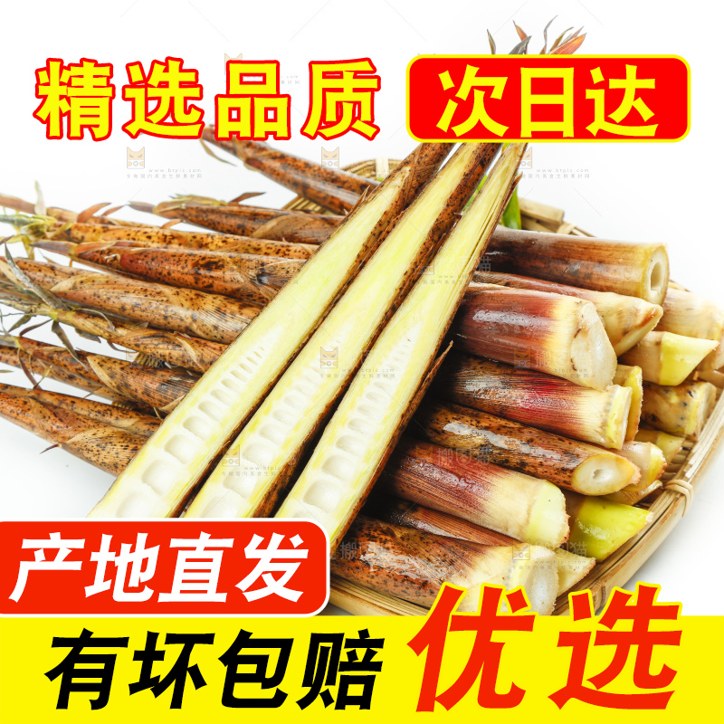 竹篮里面放着切开的竹笋
