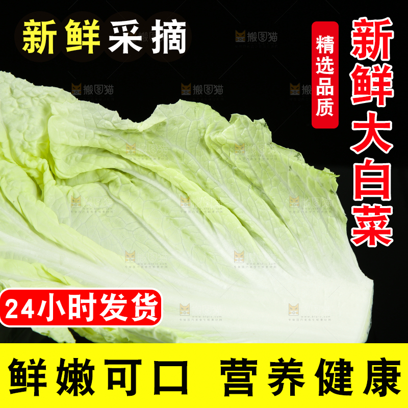 黑底上的黄心大白菜