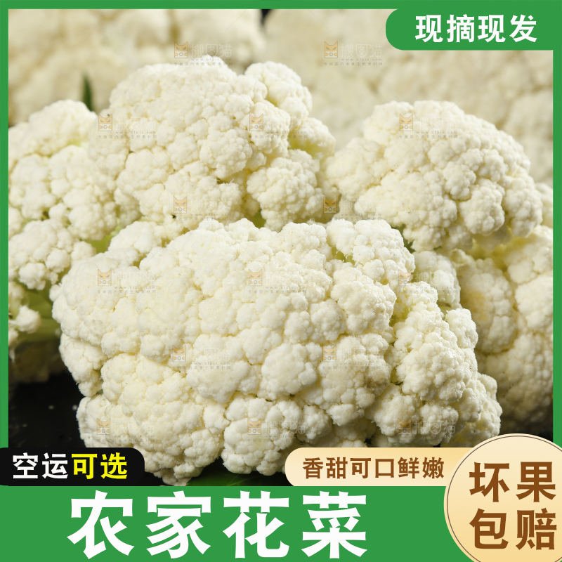 深底上的新鲜花椰菜