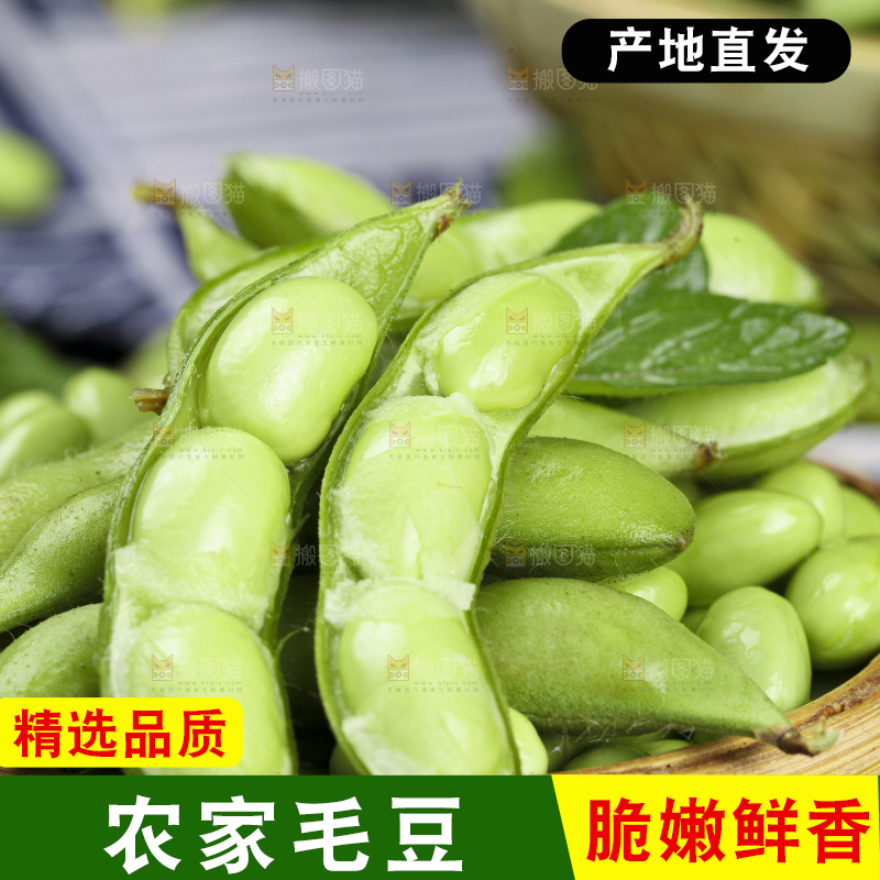 黑底上放着剥皮的云南毛豆