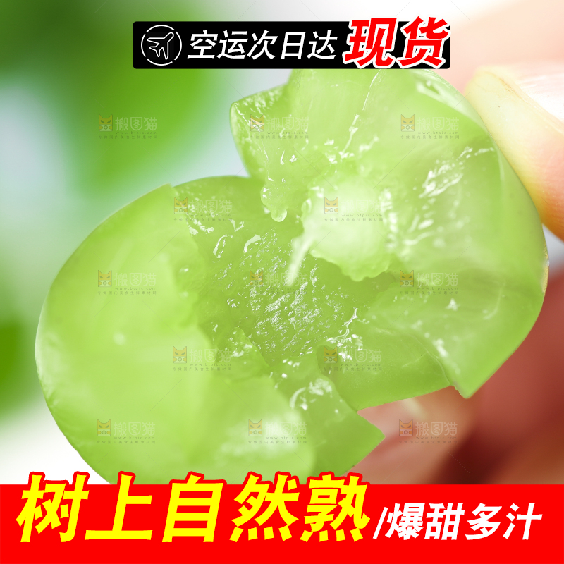 手里拿着无籽青提