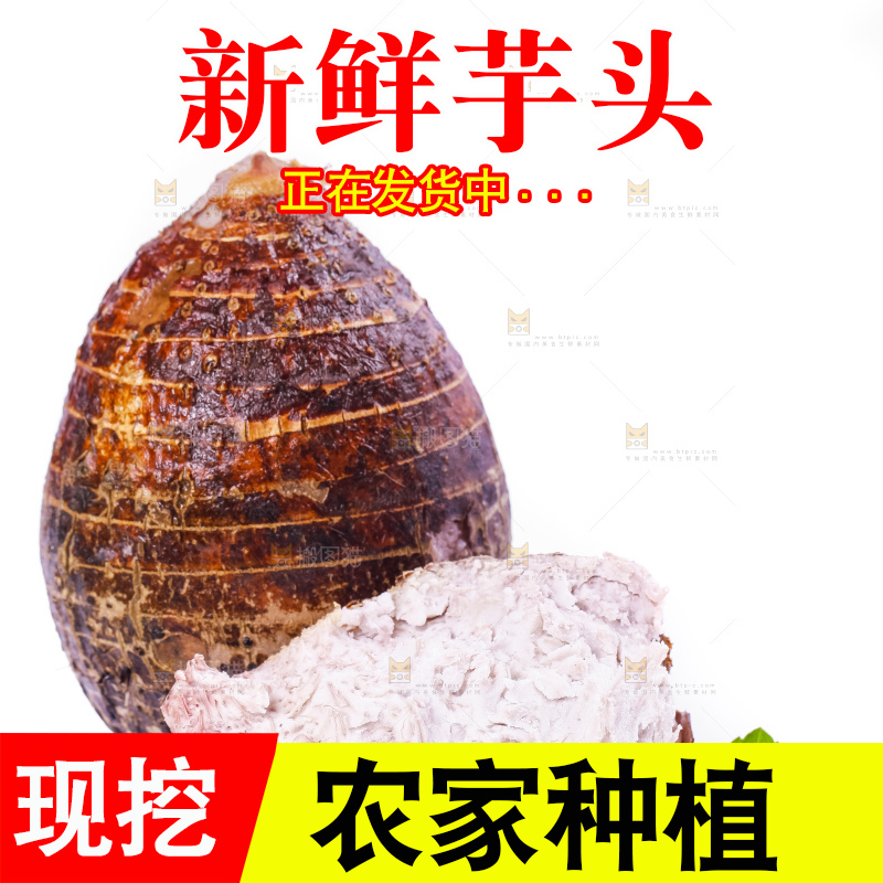 白底上的大芋头
