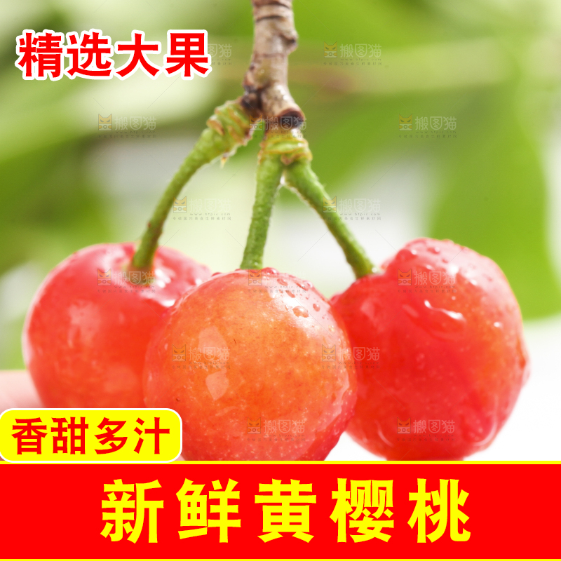 手里拿着黄樱桃