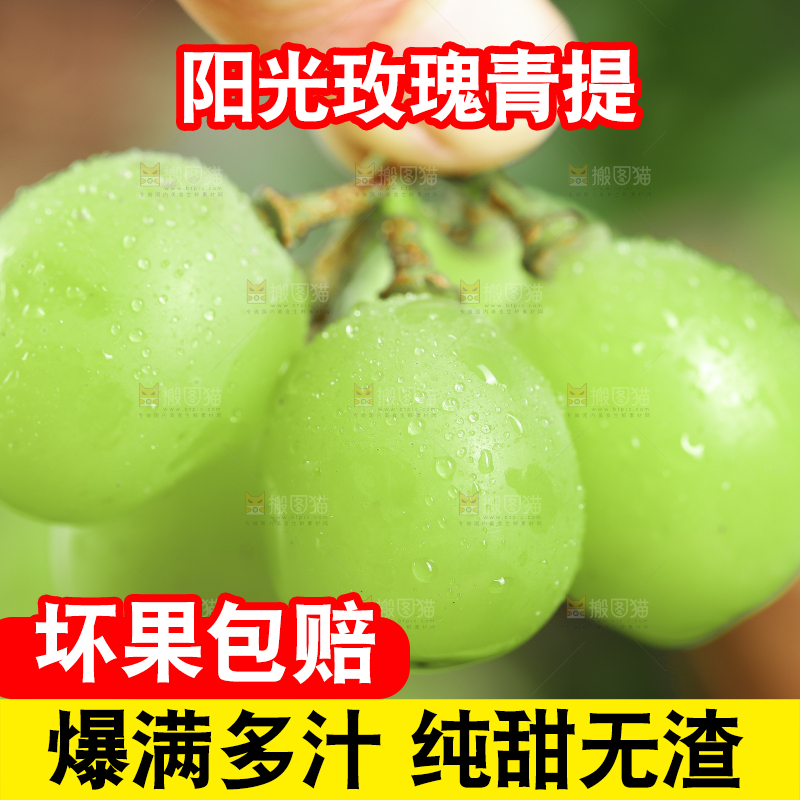 手里拿着无籽青提