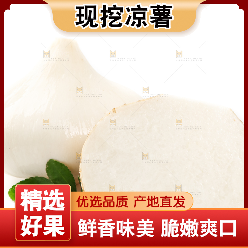 白底上的凉薯