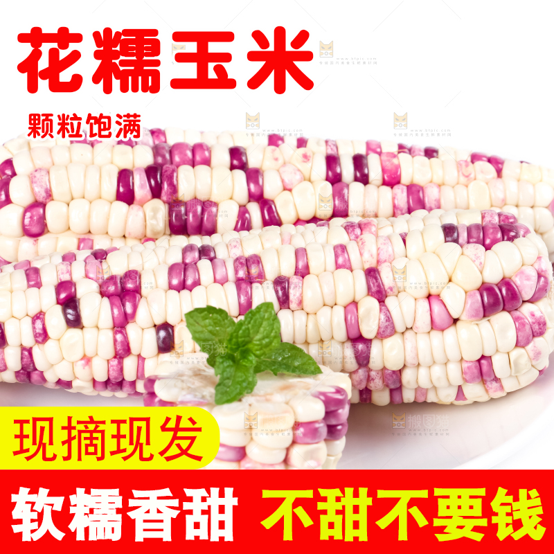 盘子里装着花糯玉米粒