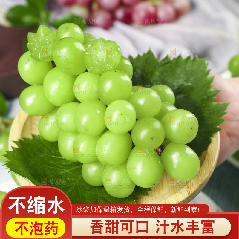 盘子里装着无籽青提
