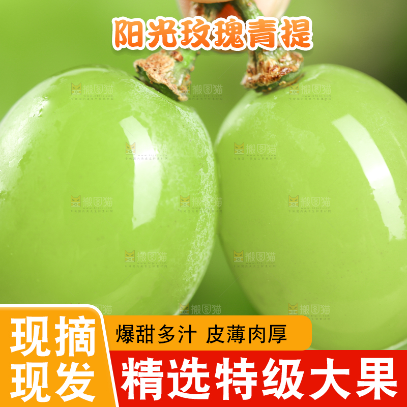 手里拿着无籽青提