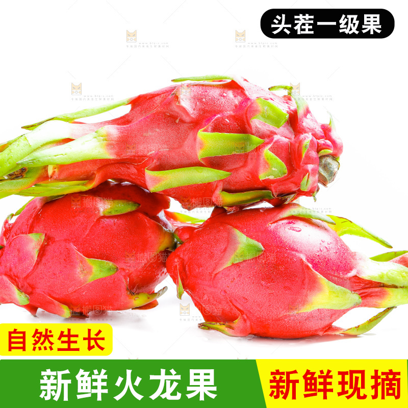 白底上的火龙果