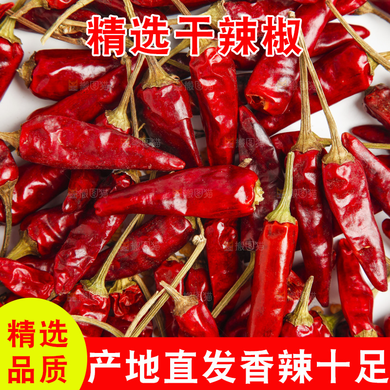 白底上的干辣椒