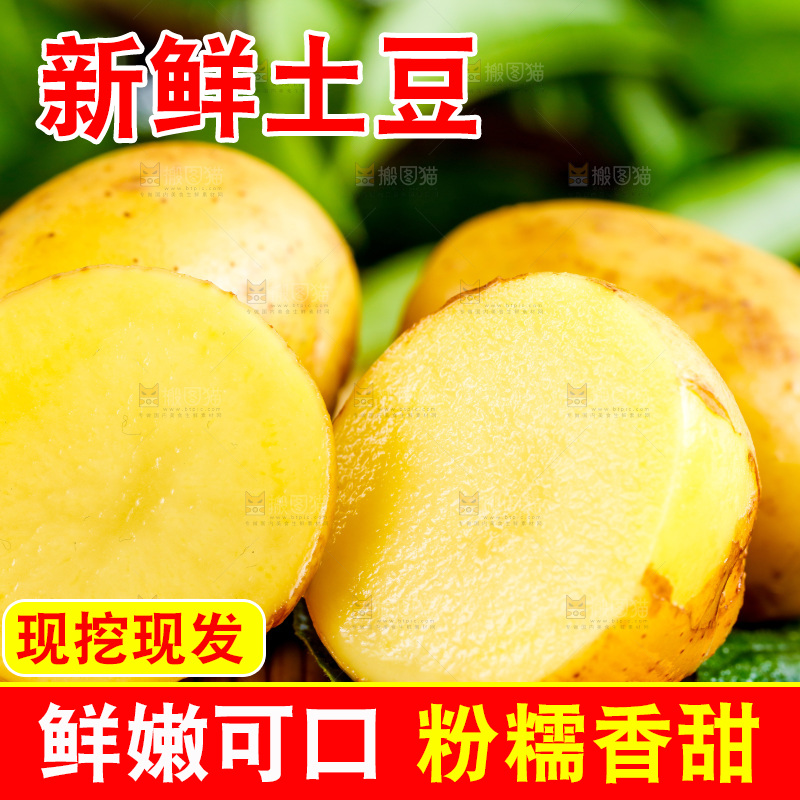 浅底上放着云南黄心土豆