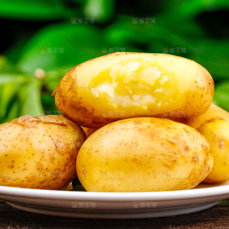 深底上的黄心土豆