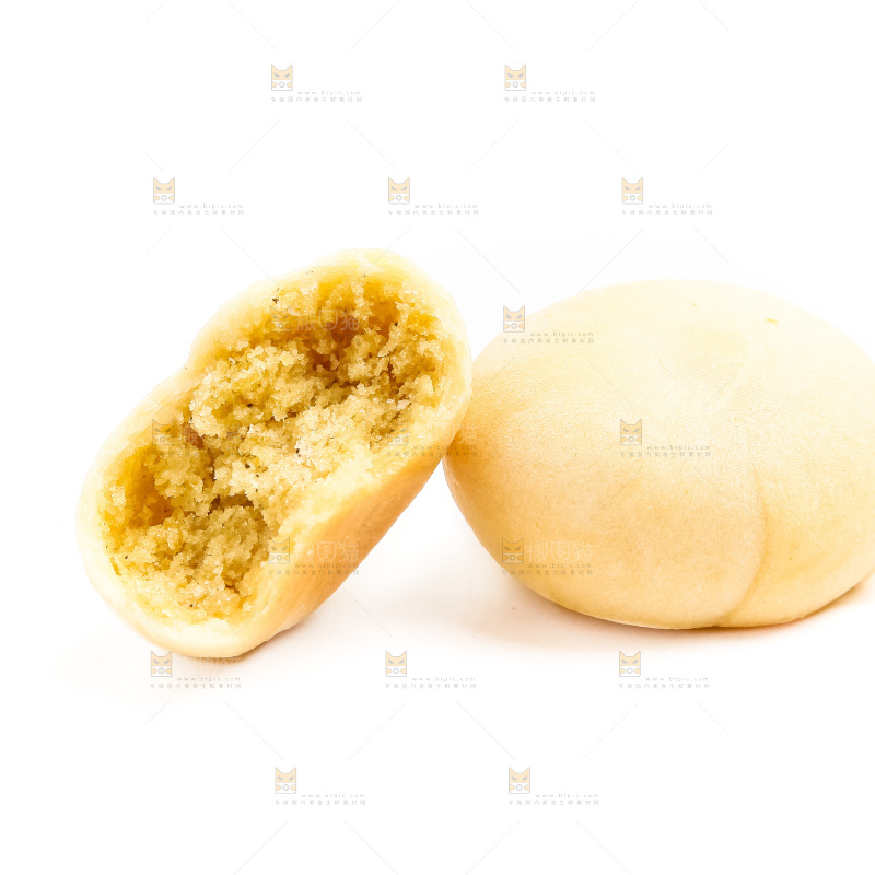 白底上的绿豆饼