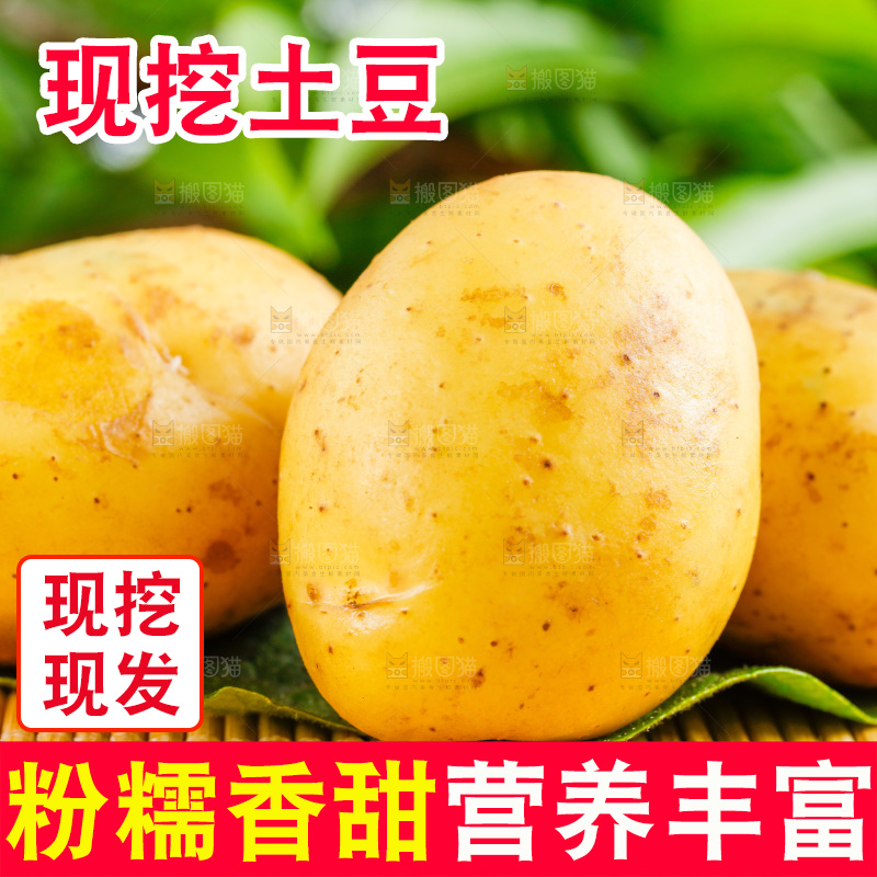 浅底上放着云南黄心土豆