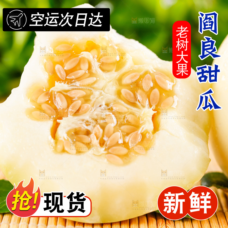 浅底上的新鲜甜瓜
