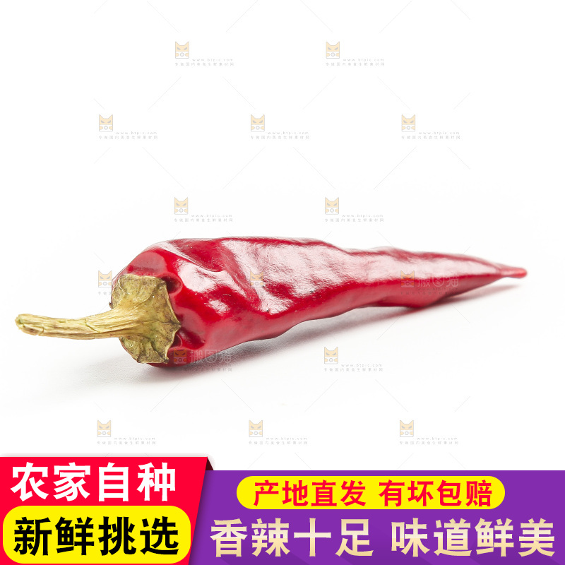 白底上的干辣椒