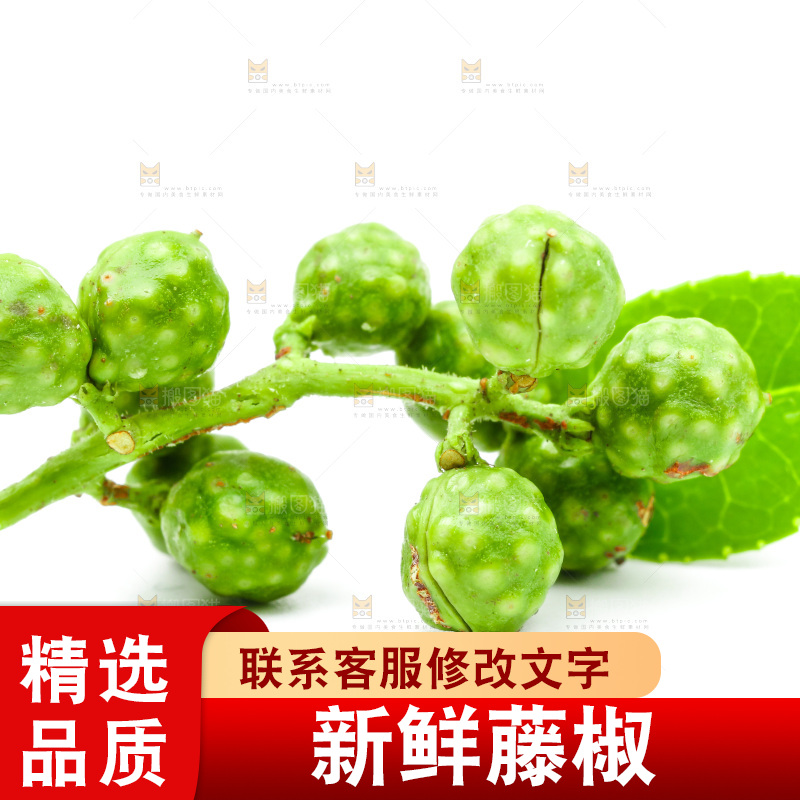 白底上的青花椒