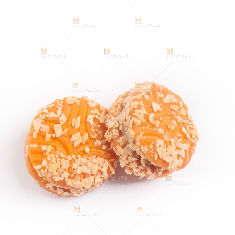 白底上的饼干