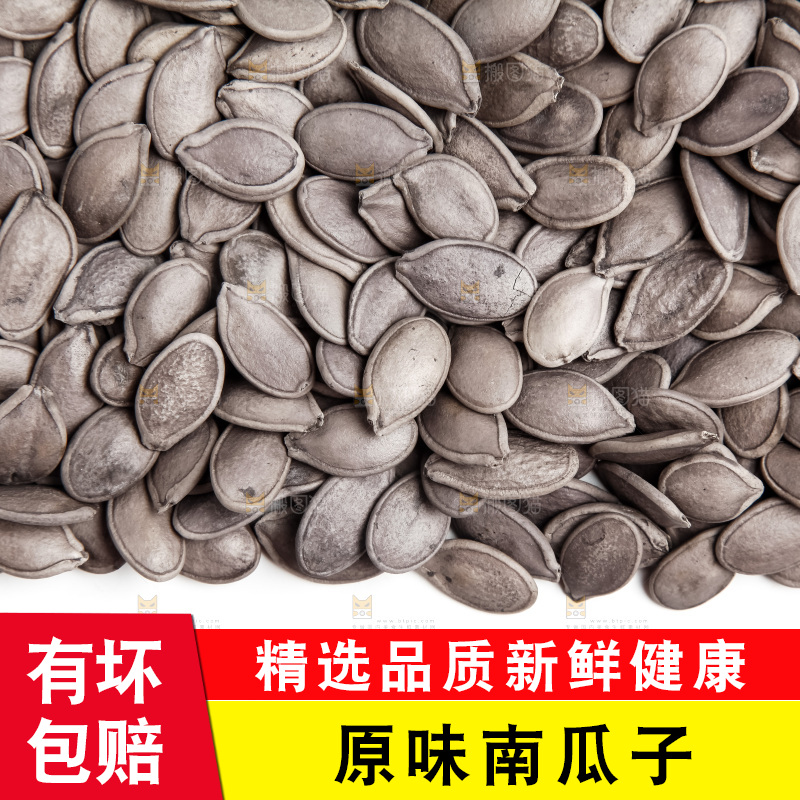 黑南瓜子放在白底上