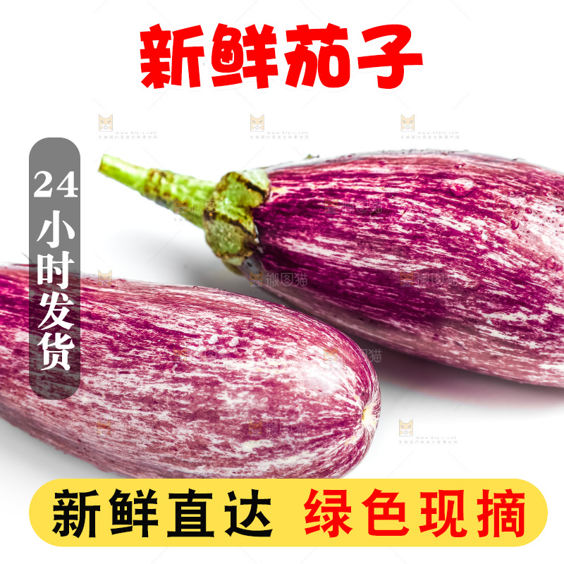 白底上的茄子