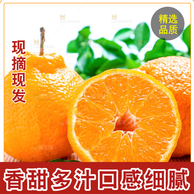 切开的四川丑橘放在浅底上
