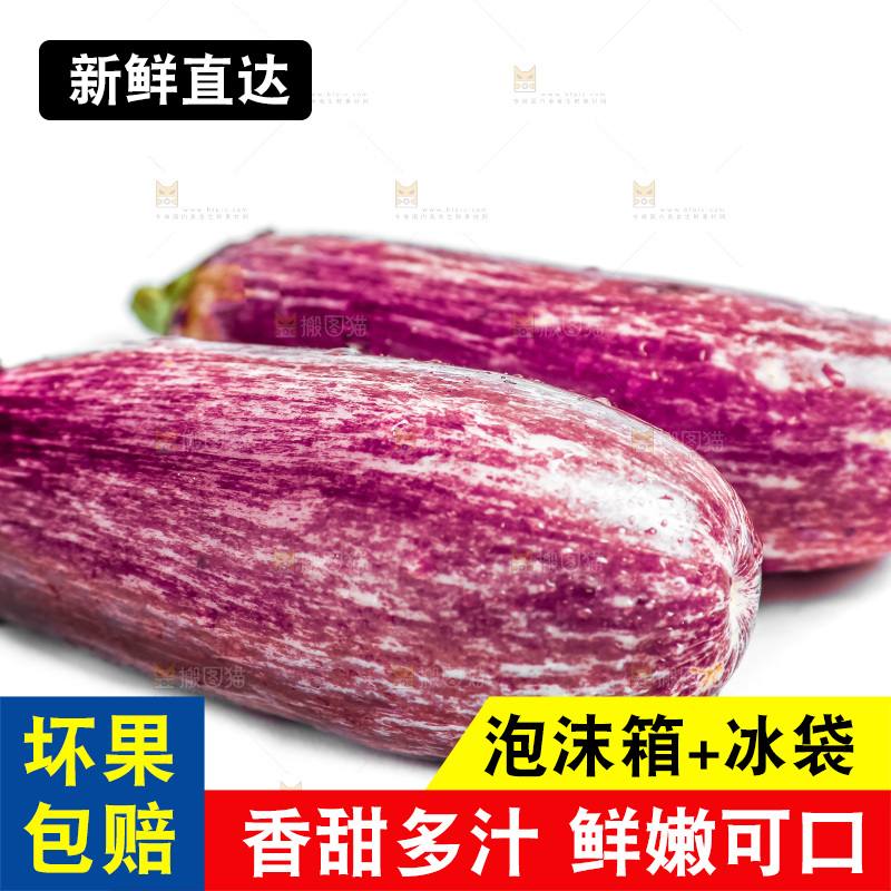 白底上的茄子
