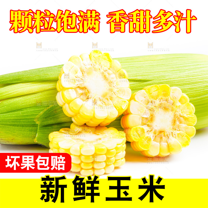 浅底上放着甜玉米