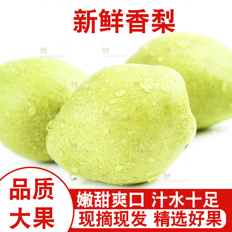 白底上的香梨