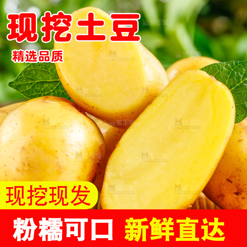 浅底上放着切开的黄心土豆