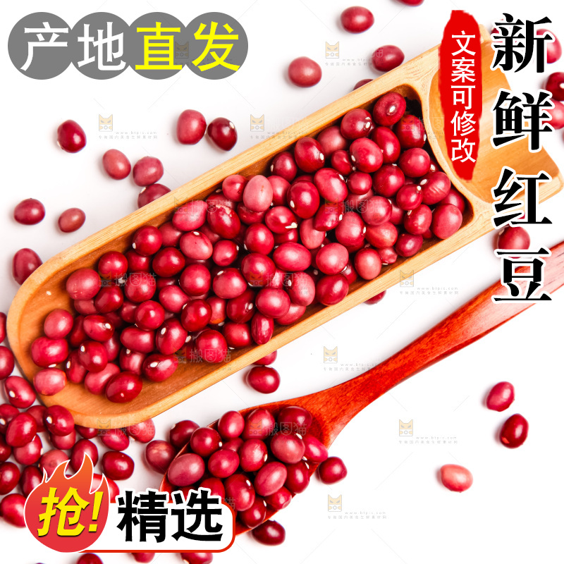 白底上的红豆