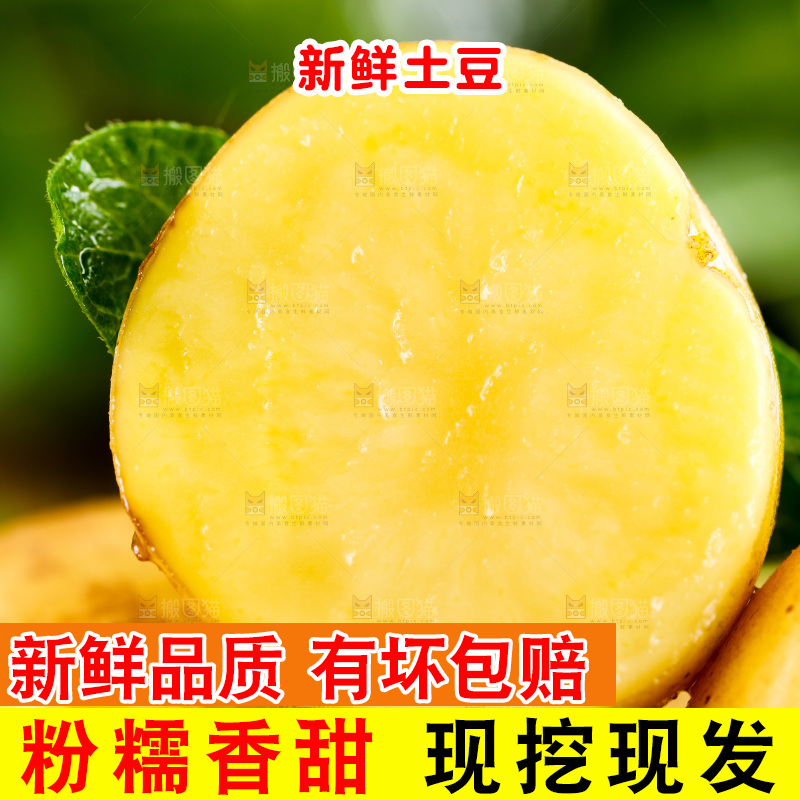 浅底上放着切开的黄心土豆