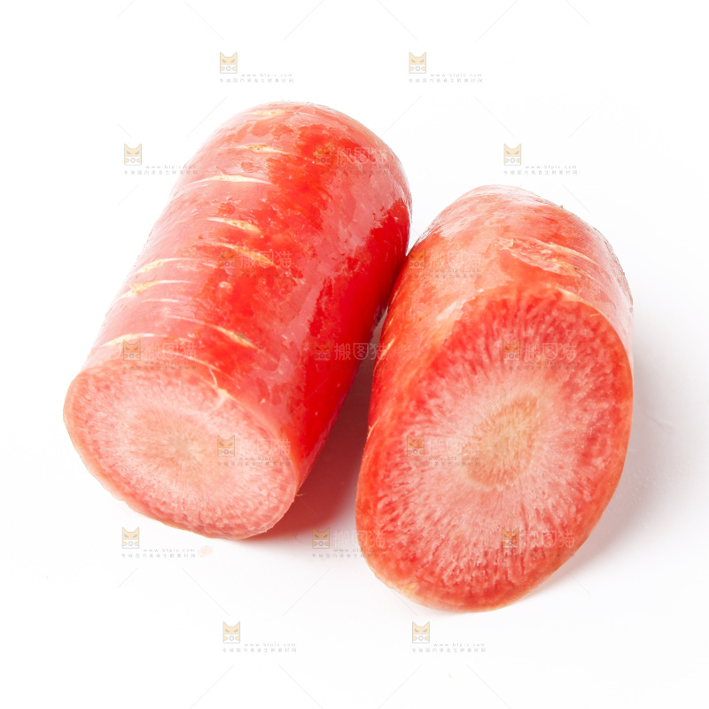 白底上放着四川红胡萝卜