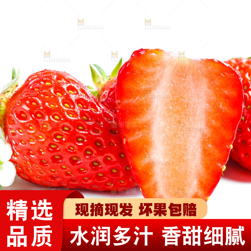 白底上放着99草莓