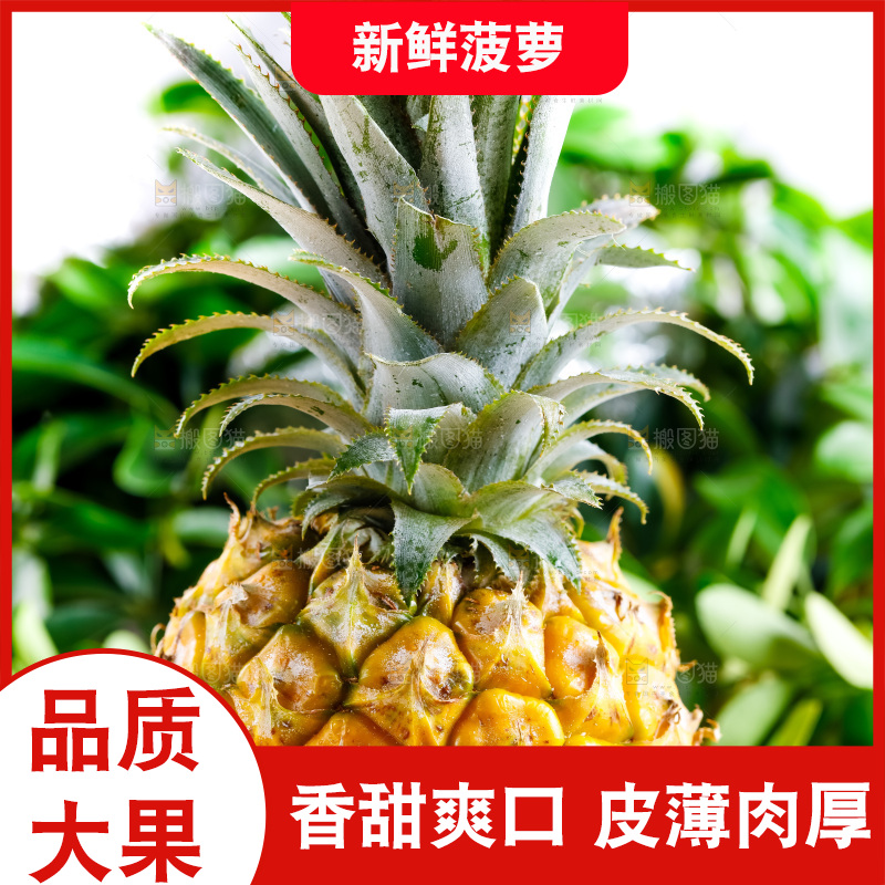 木底上放着香水小菠萝