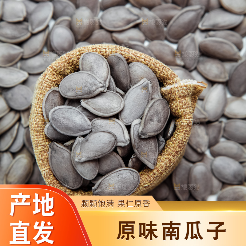 麻袋里装着黑南瓜子