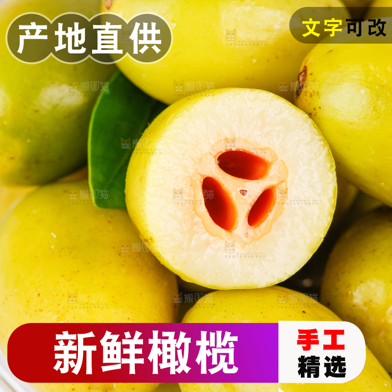 白底上瓶子里的福建橄榄