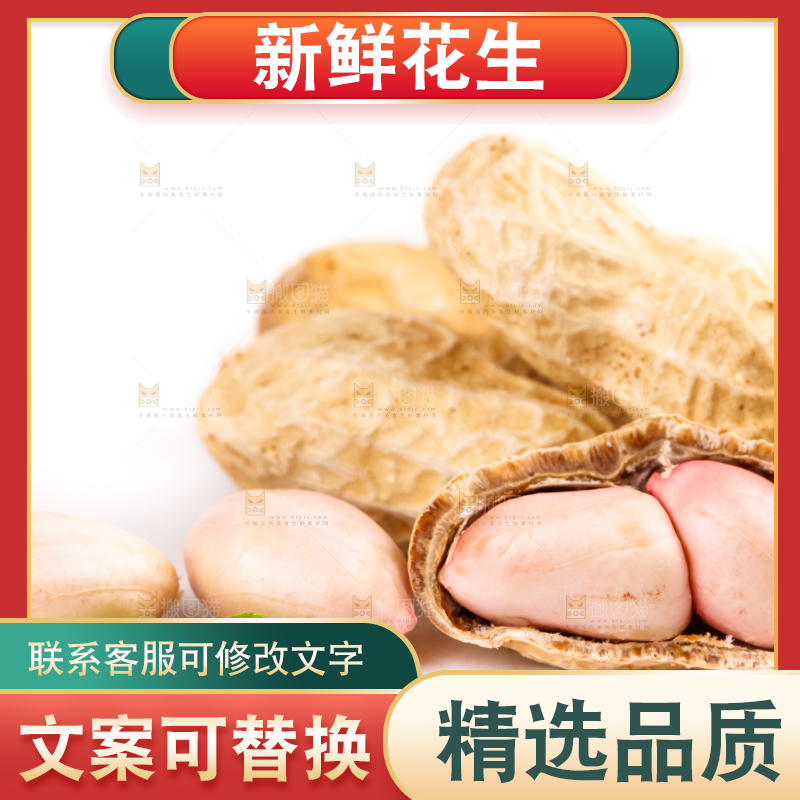 白底上的湿花生
