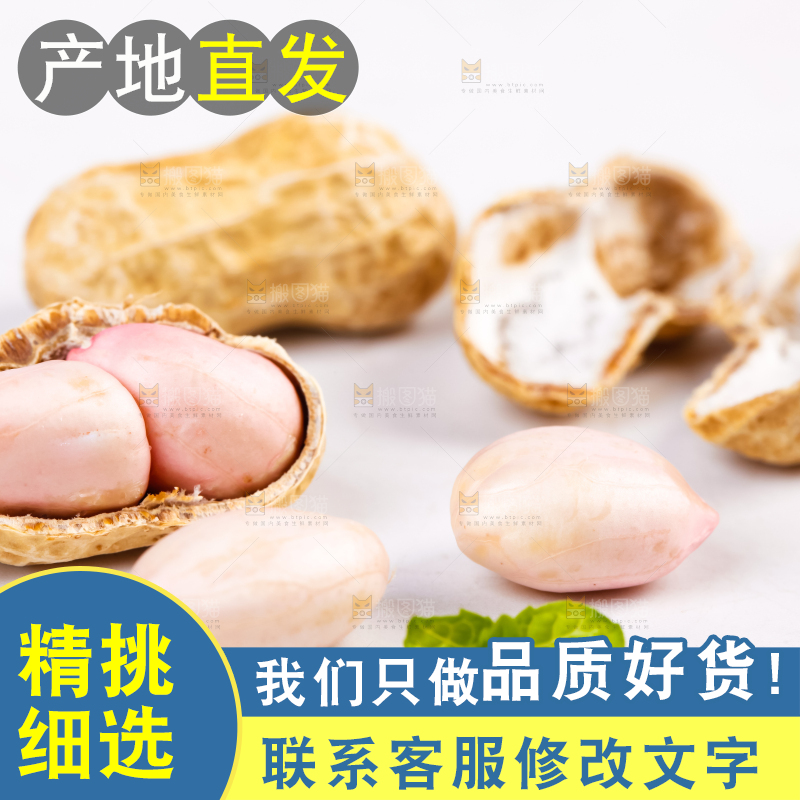 白底上的湿花生