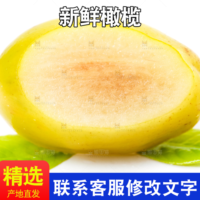 白底上的橄榄果