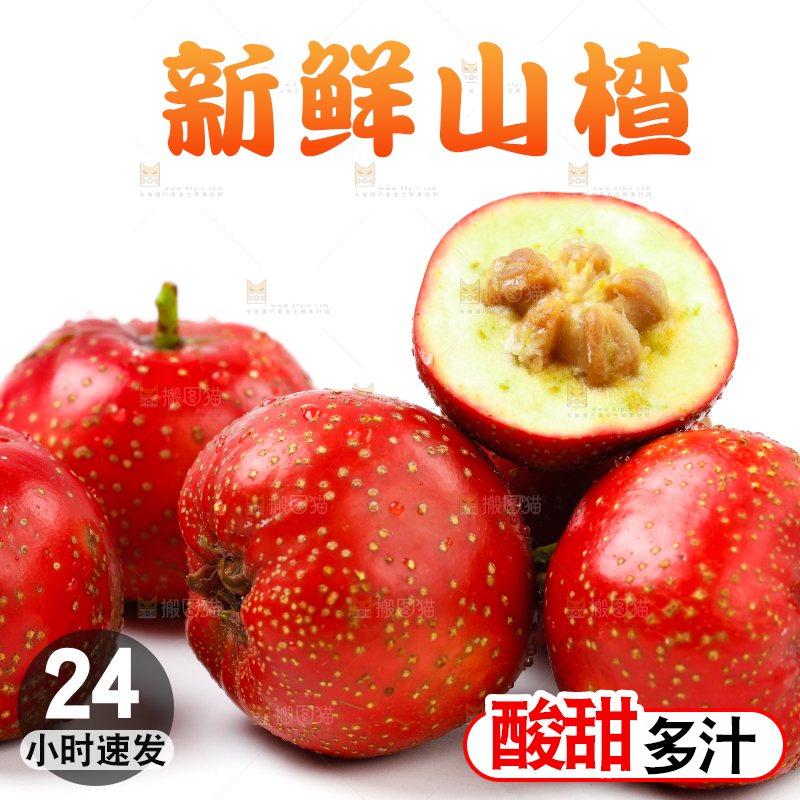 白底上的山楂果