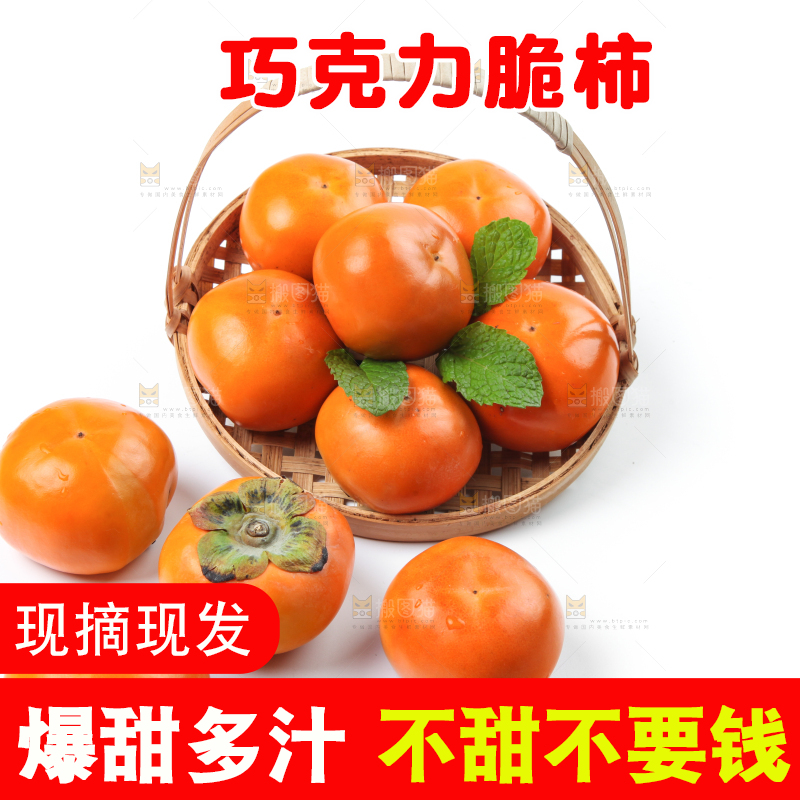 白底上的脆柿