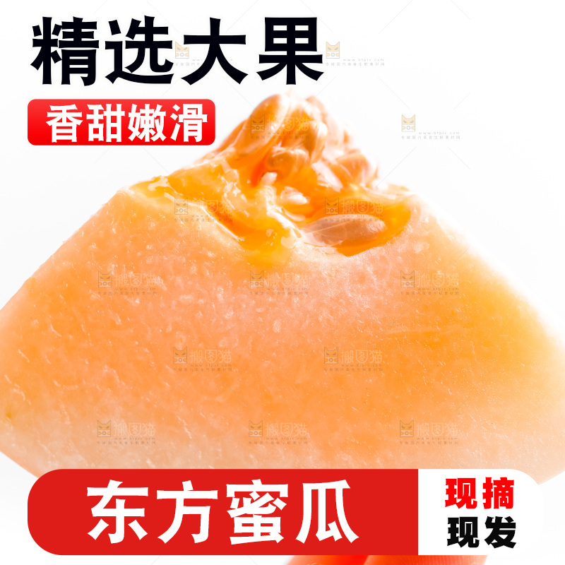 手拿新鲜蜜瓜