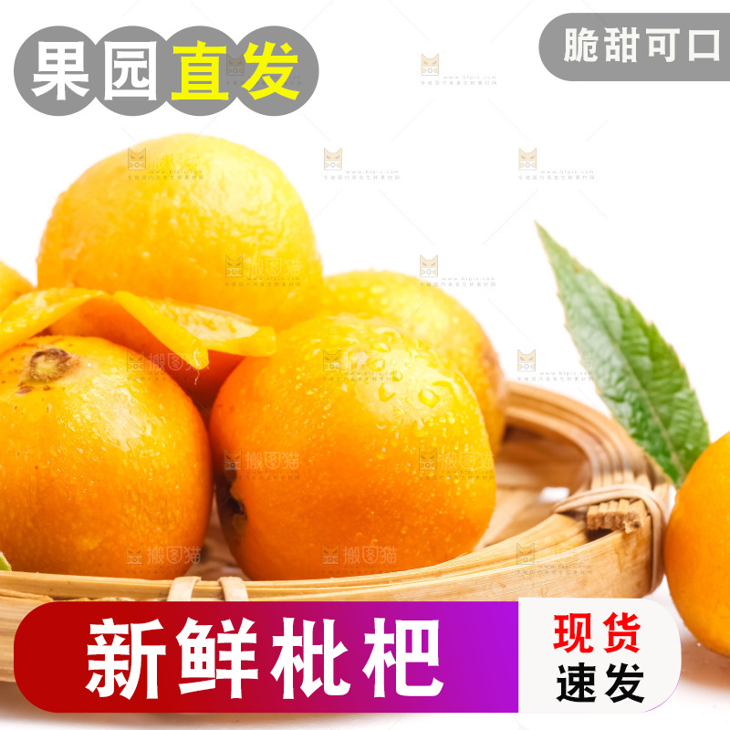 篮子里装着新鲜枇杷