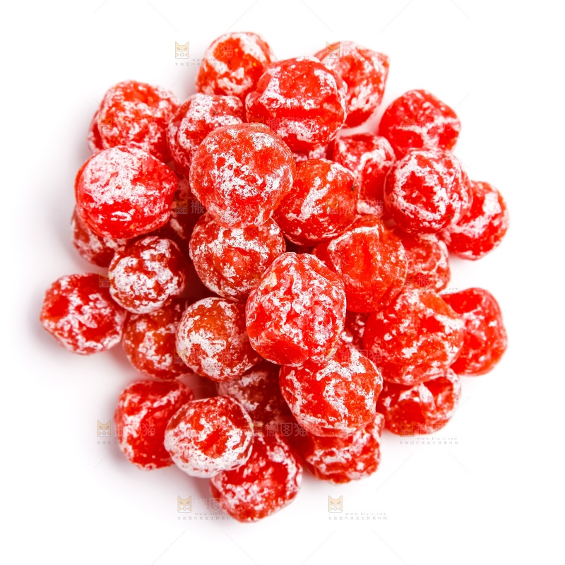 白底上放着话梅